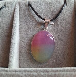 Natural Polished Rainbow Quartz Druzy Gemstone pendant